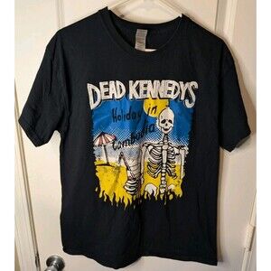 Dead Kennedys T Shirt Holiday In Cambodia Skeleton Punk Rock Mens Large Black